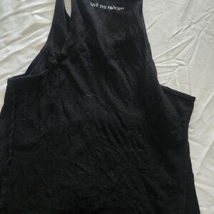 Live The Process Black Tank Top